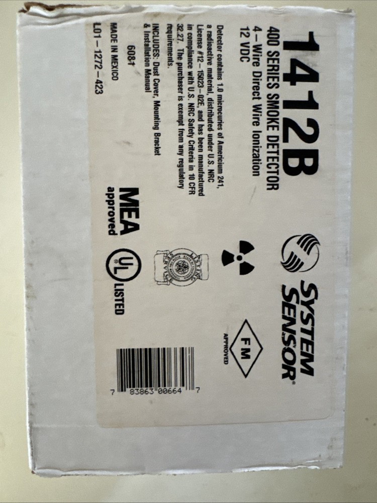 System Sensor 400 Series Smoke Detector (1412B)