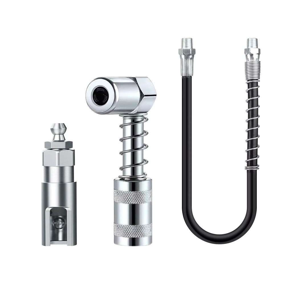 Right-Angle 90-Degree Push-on Grease Coupler With 1/8 Inch NPT Threads