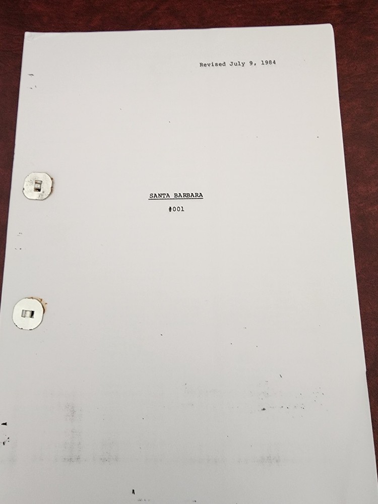 Soap Opera SANTA BARBARA PILOT script - Final Revised Version 9 July 1984