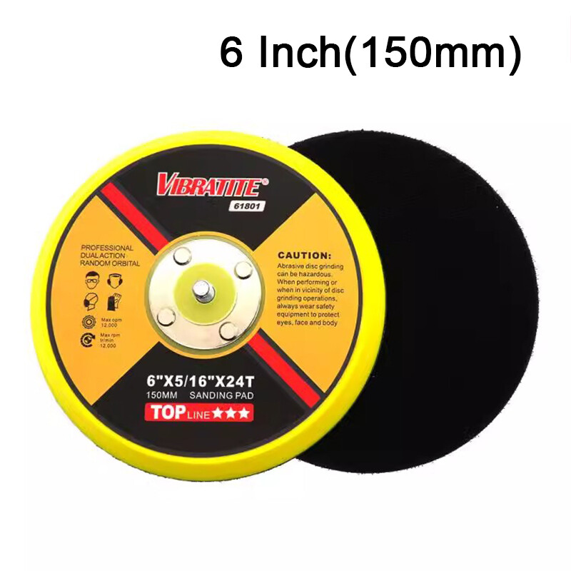 2/3/4/5/6 " Hook Loop Backing Pad With M6 M8 Thread For Sanding Discs Air Sander