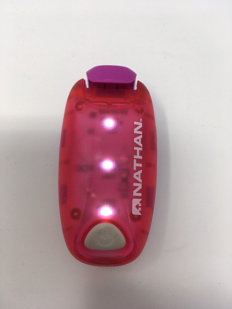 Nathan Strobe Light LED Safety Light Clip Strobelight PINK *READ*