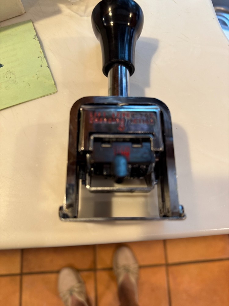 Ertan Model 188 Automatic Numbering Machine 6 WHEELS 7 ACTIONS,INSTRUCTIONS
