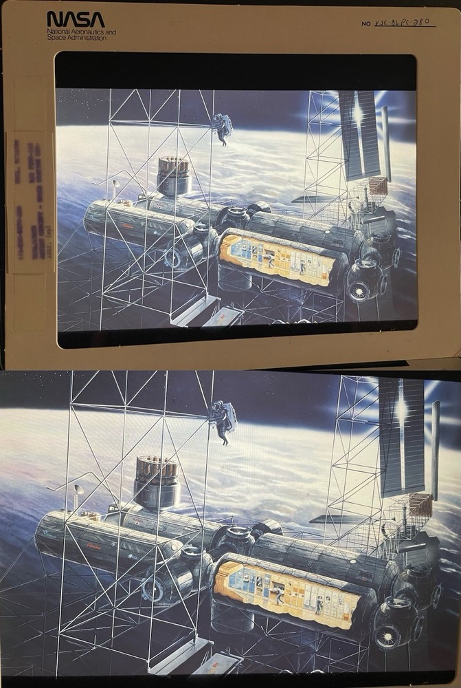 1972-1990 NASA Space Shuttle Program 100+ Large Transparency Presentation lot
