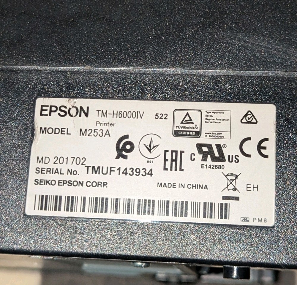 (3) Epson M253A Receipt Printer - Untested - No cables
