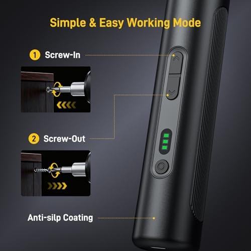 Electric Screwdriver, Cordless Screwdriver Set, Power Screwdriver Set, 3