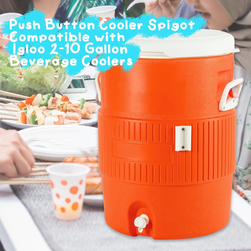 4 Pack Upgrade PushButton Cooler Spigot Replacement Igloo 210 Gallon Jug
