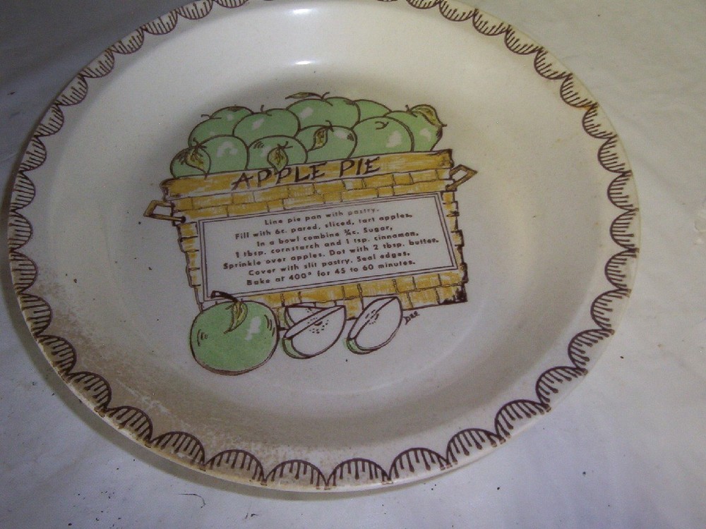 SUNSTONE APPLE PIE DISH/W/ RECIPE