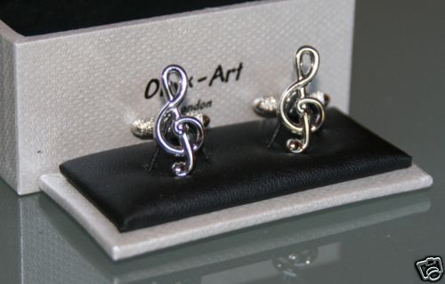 Cufflinks - Treble Clef Design Music Note * New * Gift