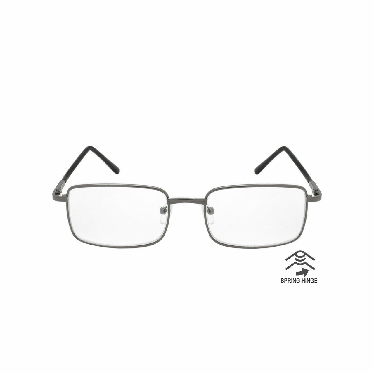 Reading Glasses Mens Womens 12 Pack Spring Hinge Square Metal Frame Wholesale