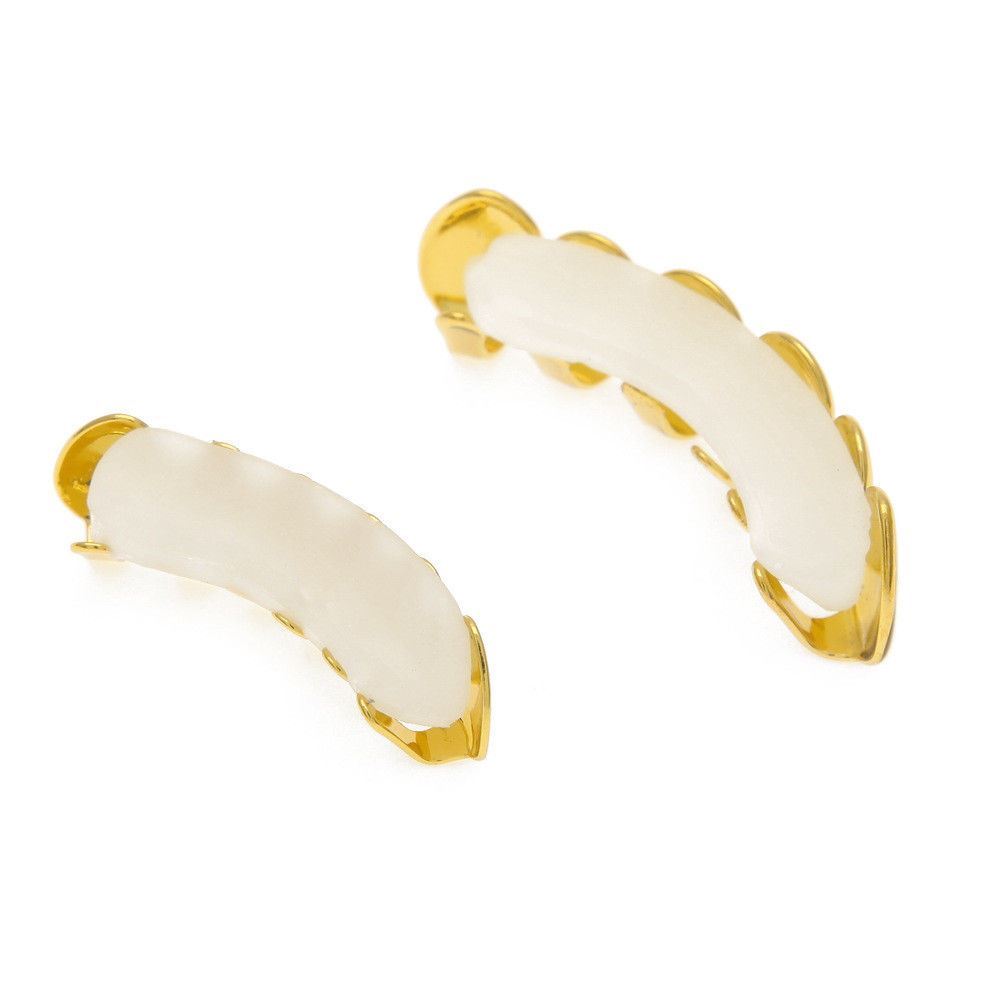 14K Gold Plated HipHop Teeth Grillz Top&Bottom Grill Set Bonus Wax*HIGH QUALITY*