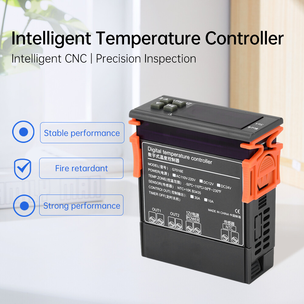 G7016E Digital Intelligent Temperature Controller NTC Waterproof Probe 12V/24V