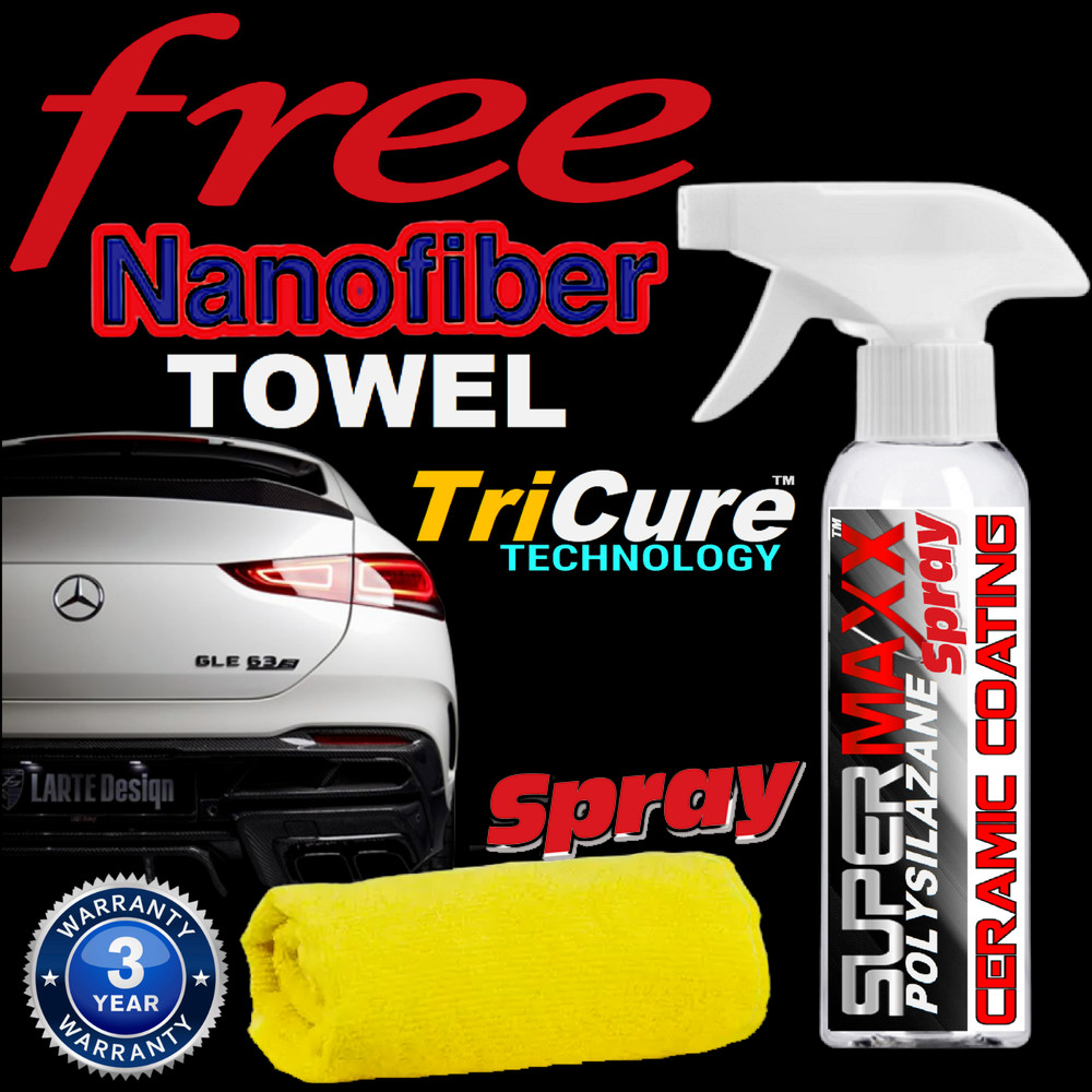 CERAMIC CAR COATING SPRAY PRO GRADE SUPERMAXX ADVANCED PROTECTION POLYSILAZANE