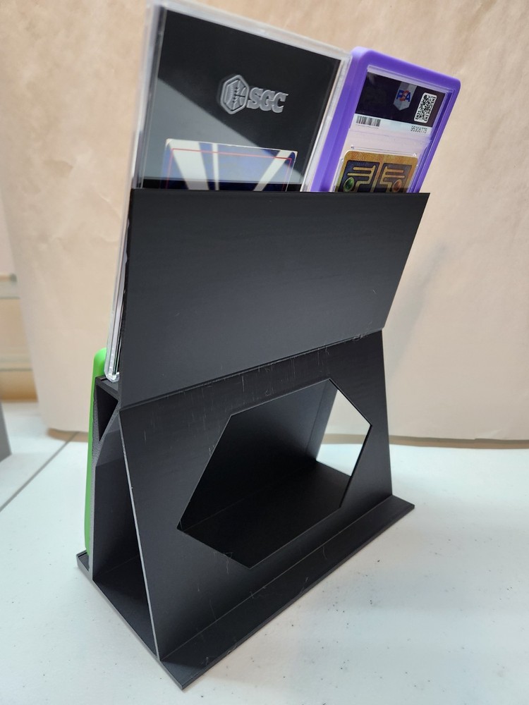 Card Display stand, Holds 4 Graded, Top Loader Slabs or Cards