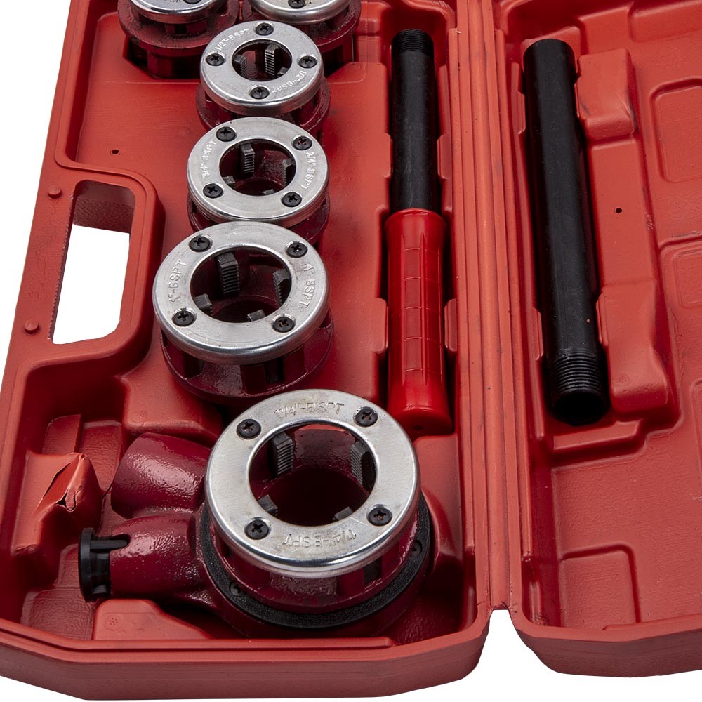 Ratcheting Pipe Thread Threader Die Handle Tube Lengthening Bar Tool kit 3/4''