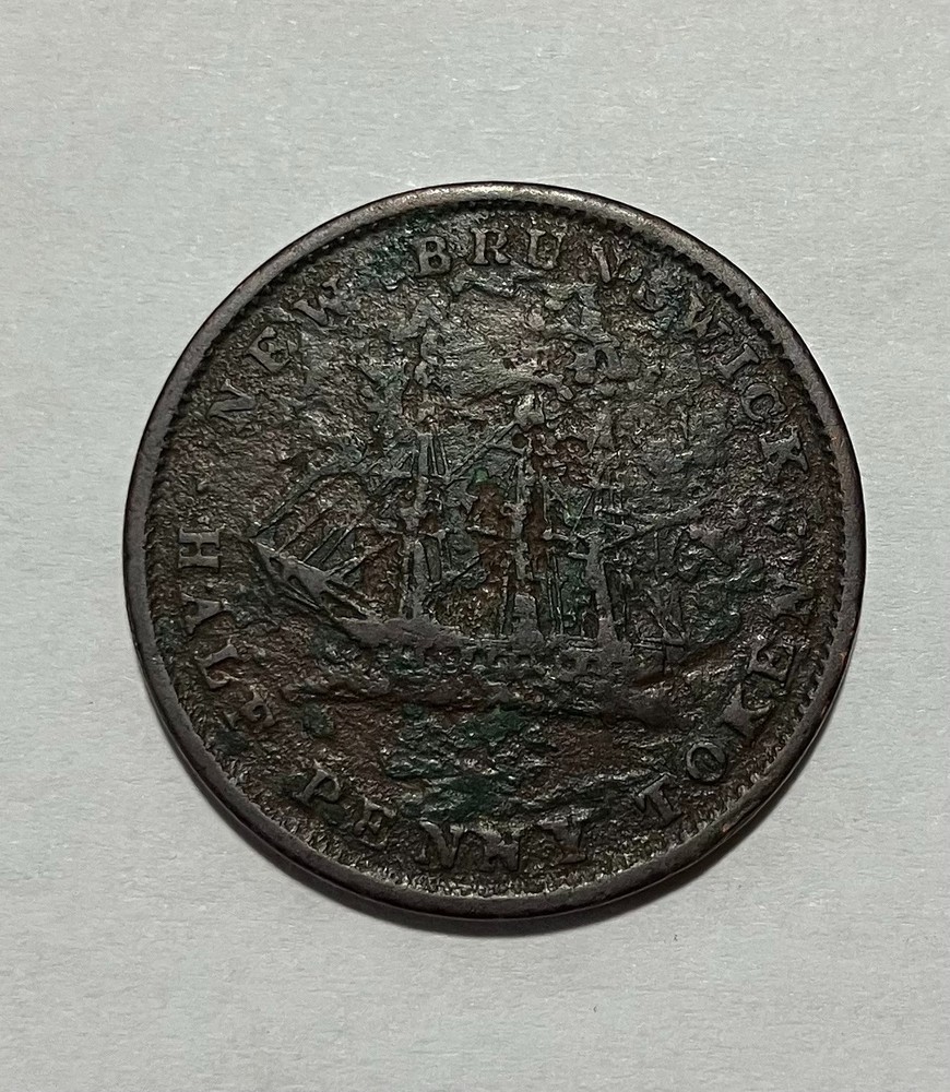 1843 New Brunswick Half Penny Token