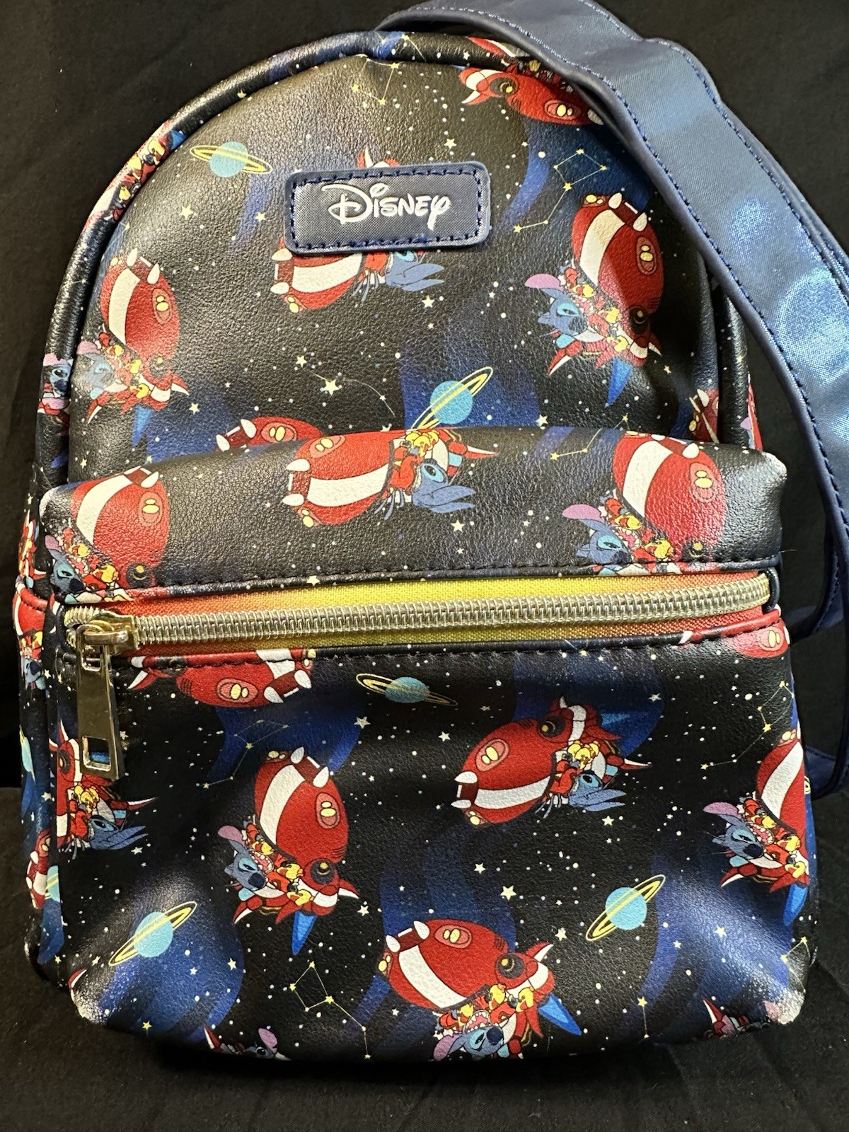Loungefly Disney Lilo & Stitch Mini Backpack Stitch in Space All Over Print Blue