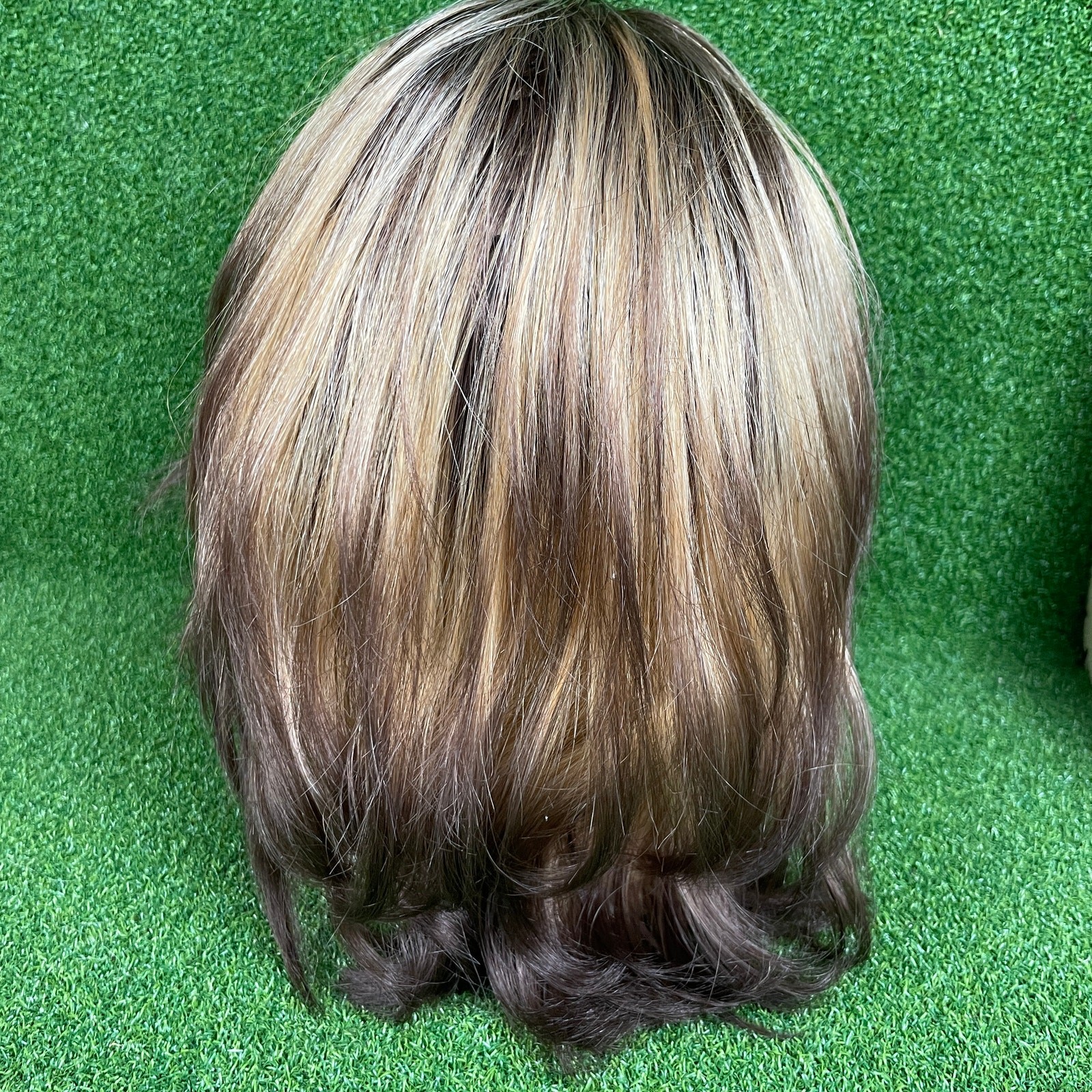 Midway Light Blonde Ombre Layered Shoulder Length Lace Hair Wig