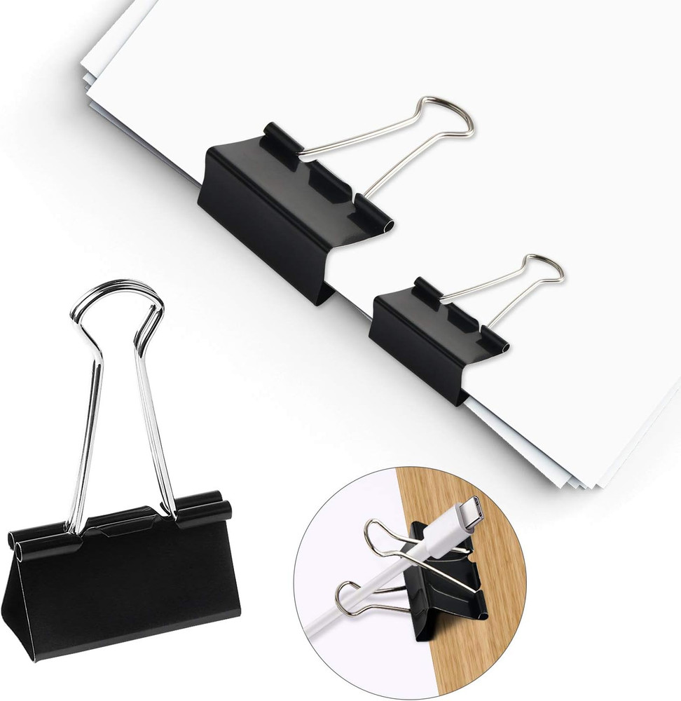 110 PCS Binder Clips Assorted Sizes, X Large, Large, Medium, Small, Mini and Mic
