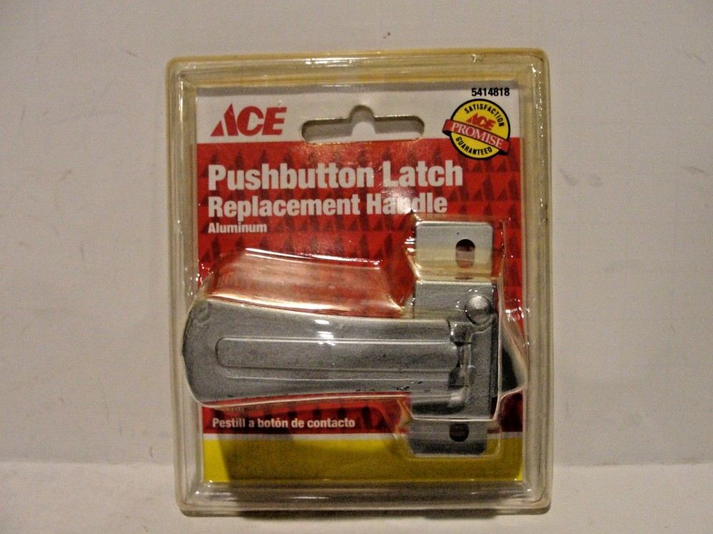 ACE Pushbutton Latch Replacement Handle Aluminum, # 5414818