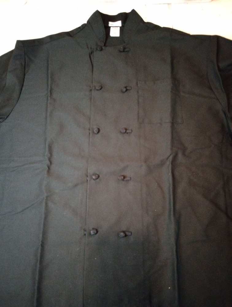 Fame C10f 10btn Chef Coat Black 3xl With Cap New