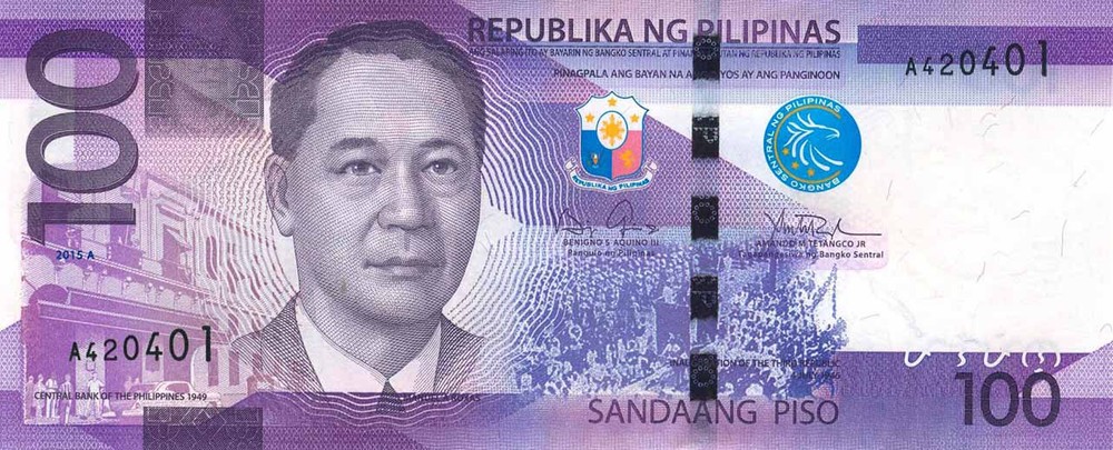 100 PHP Philippine pesos NGC crisp uncirculated bills currency NEW!