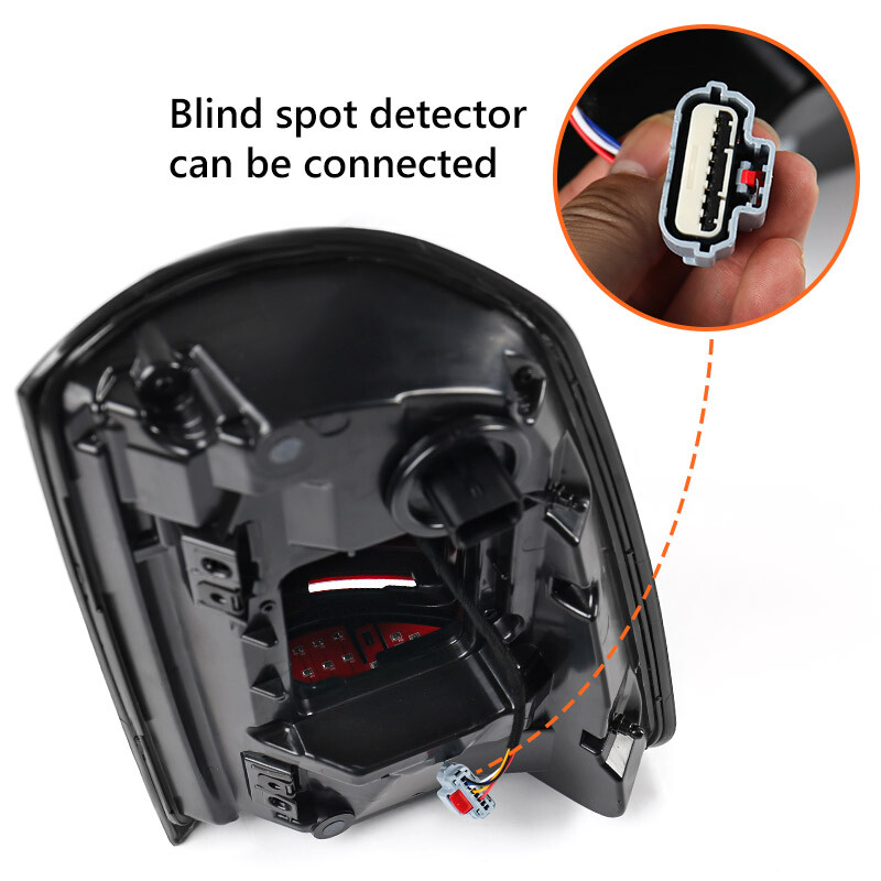 Pair w/ Blind Spot LED Tail Lights For 2019-2023 Dodge RAM 1500 Red Lamps LH RH