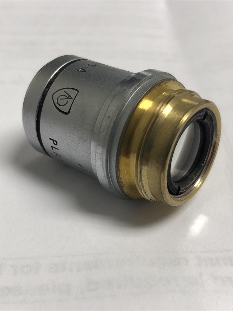 American Optical AO Plan Achro 4x/.12 Infinity Microscope Objective Lens