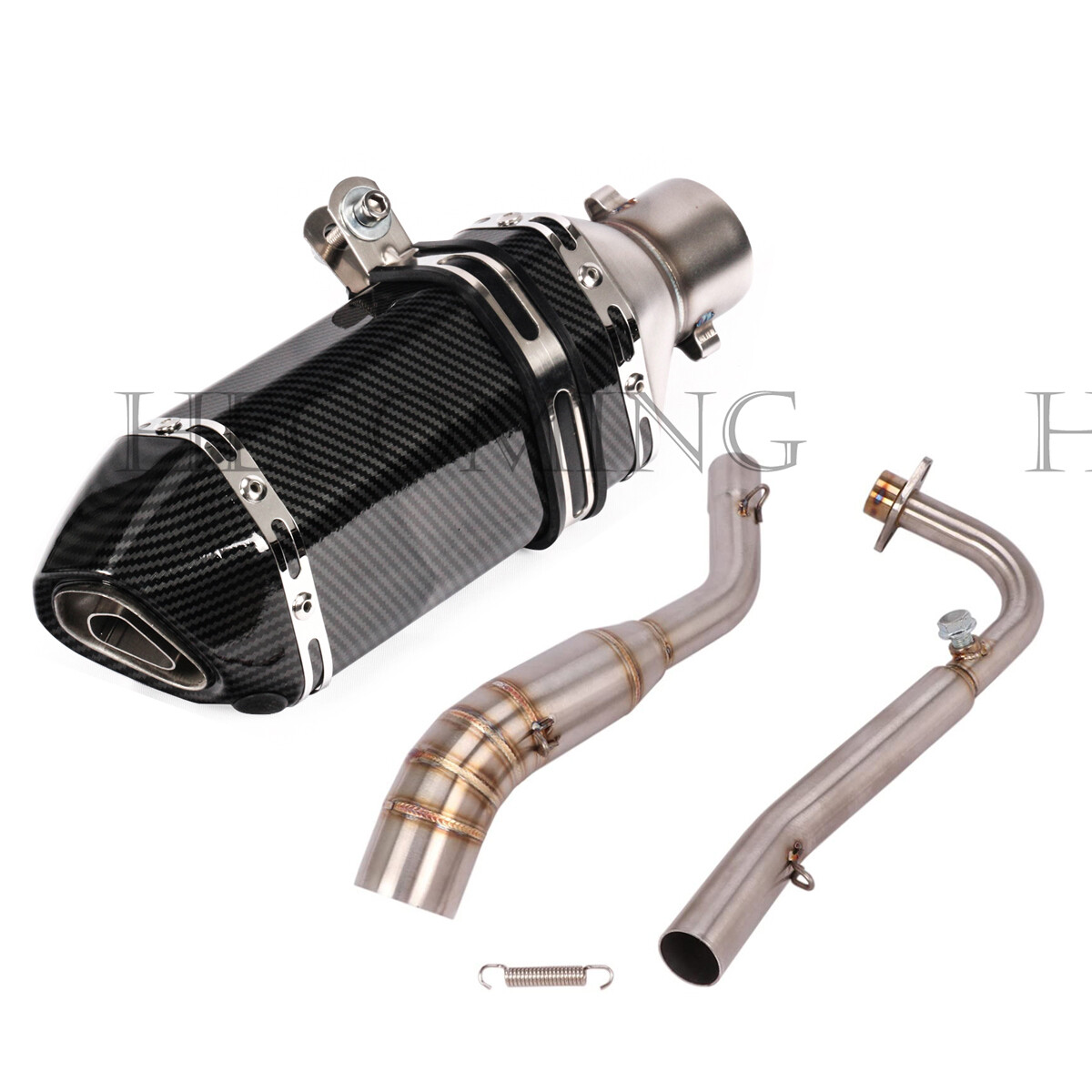 Full Exhaust System Pipe 2" Slip On Muffler For Kawasaki Z125 2013-2024 Z125 Pro