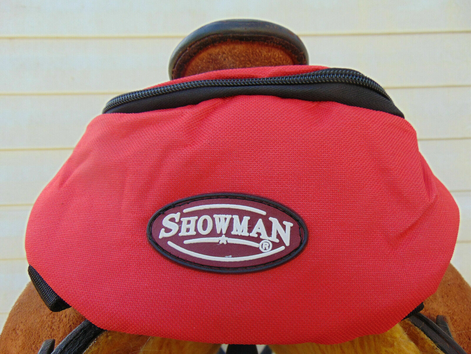 Showman Nylon Insulated Trail Horn Bag POUCH SACK w Pocket Western Saddle Bags