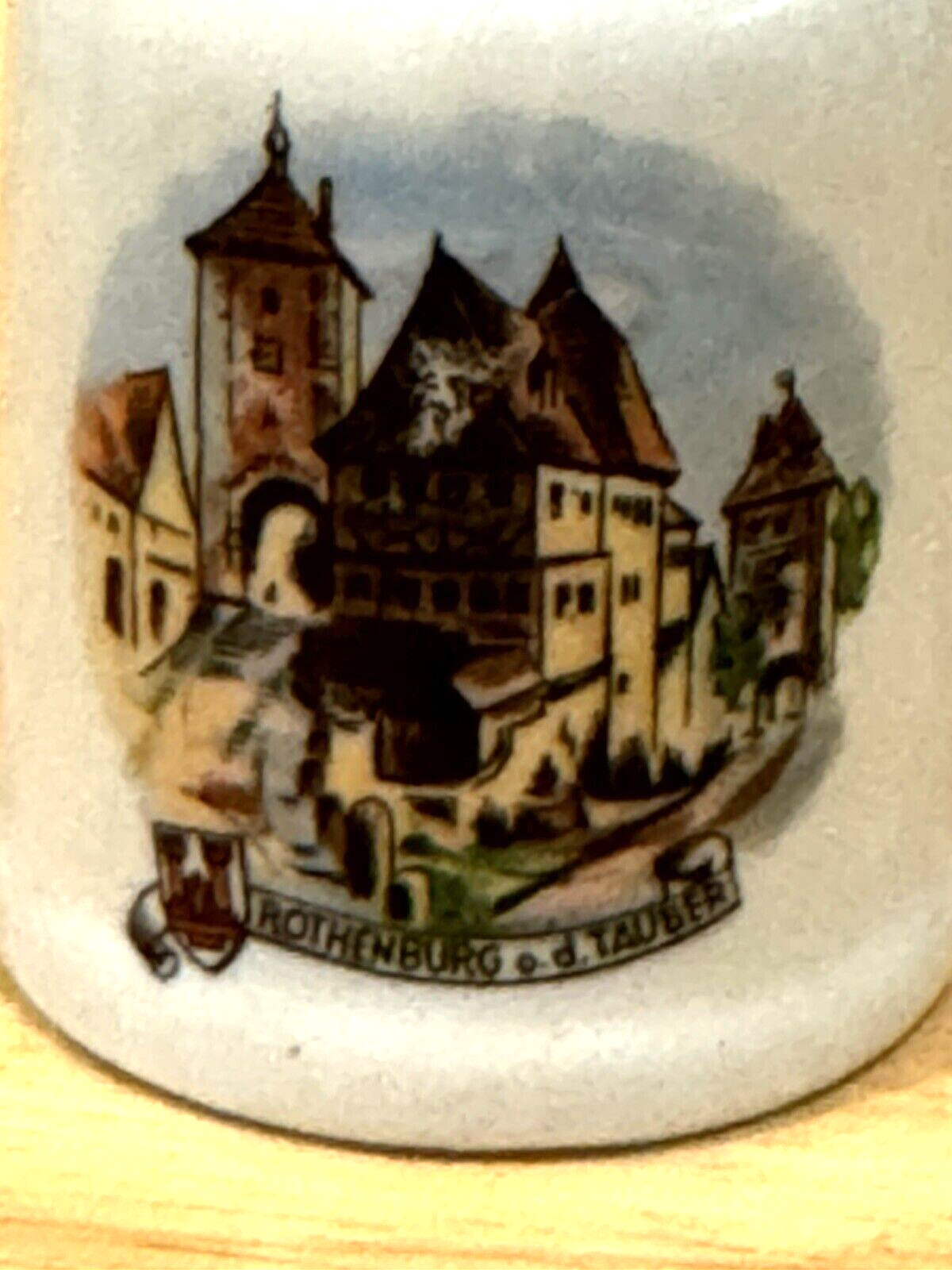 VINTAGE LORENZ PORZELLEN PORCELAIN BAVARIA ROTHENBURG TAUBER MINI SOUVENIR MUG