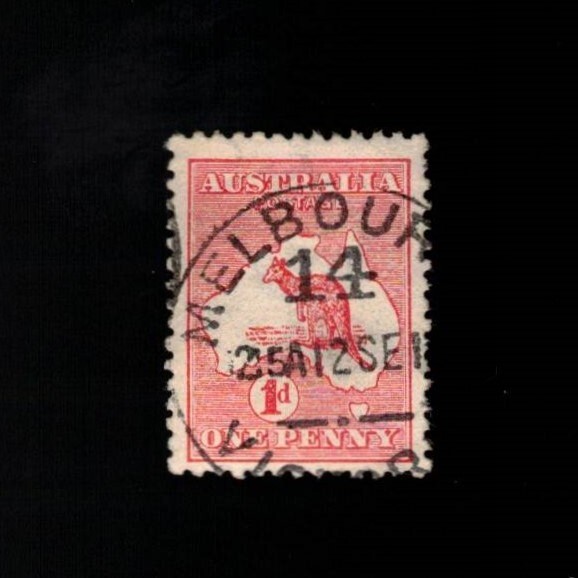 Australia, Scott 2, Kangaroo & Map, 1913, used
