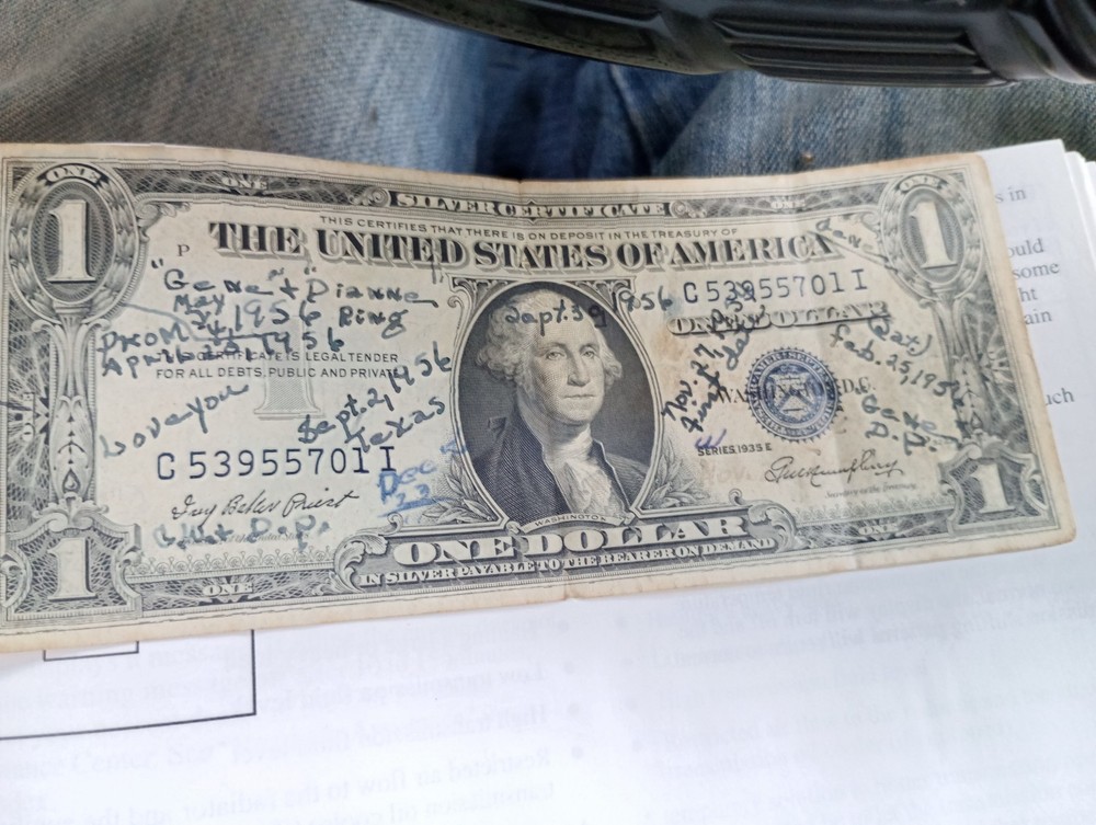 1935E $1 Dollar Bill Silver Certificate Note Error Gutter Fold With Shifting Up
