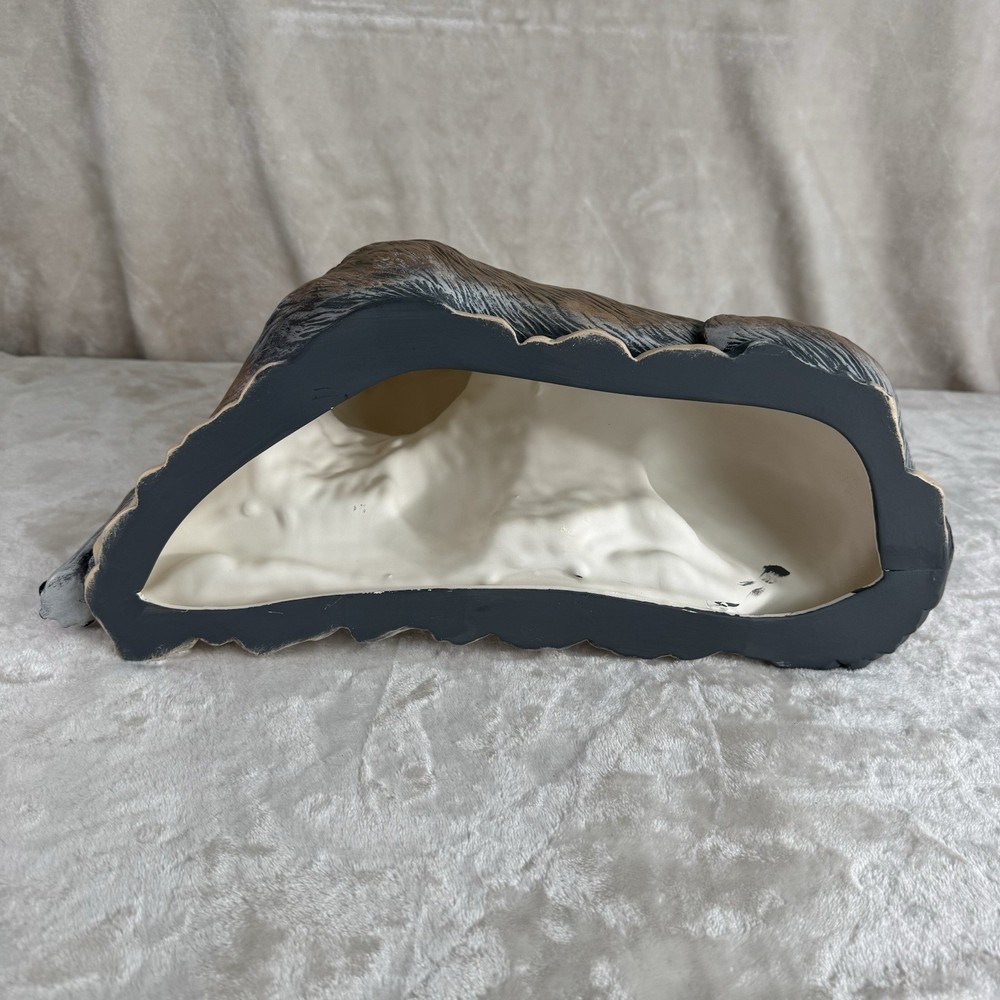 Hand-Painted Ceramic Mold Wolf Laying Down