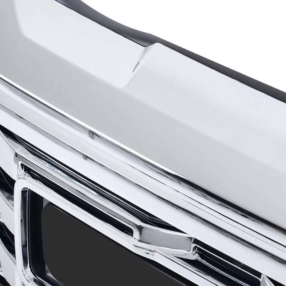 Front Bumper Grille With Camera Hole For 2022-2024 GMC Sierra 1500 Denali Chrome