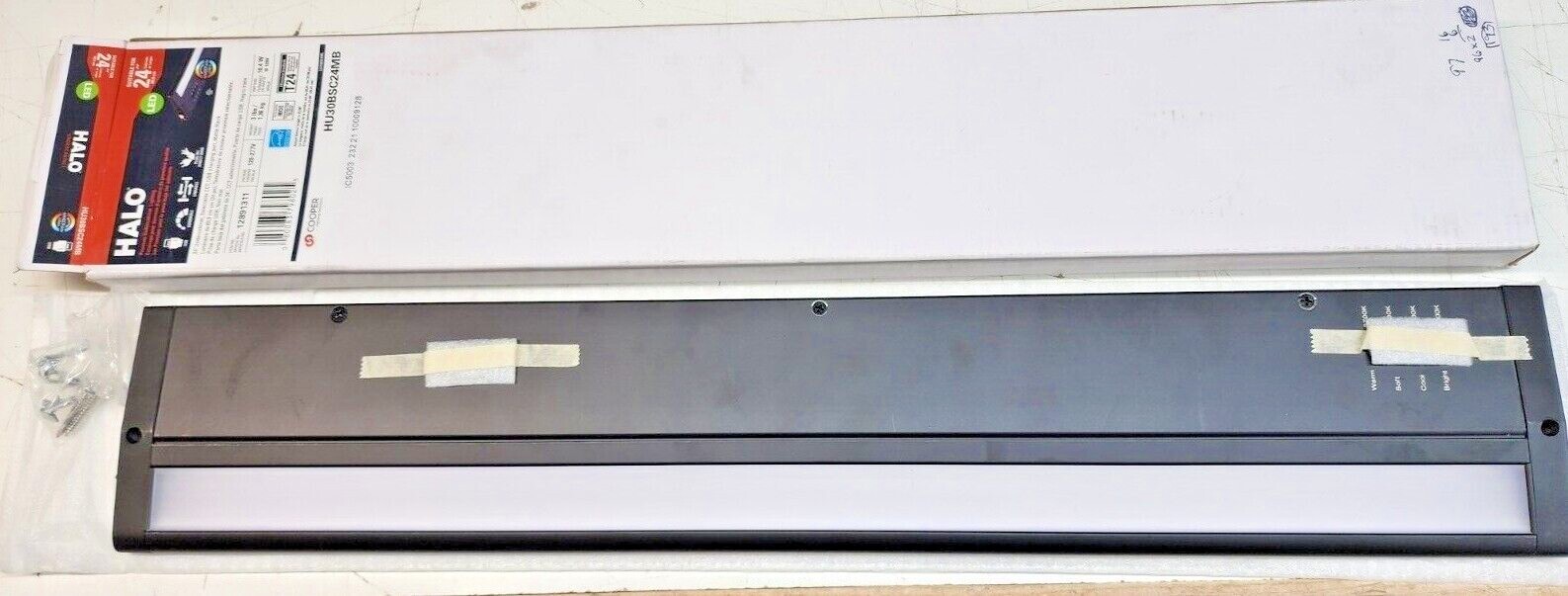 24" Halo LED Undercabinet Light ONLY Matte Black Low Profile 11W HU30BSC24MB NiB