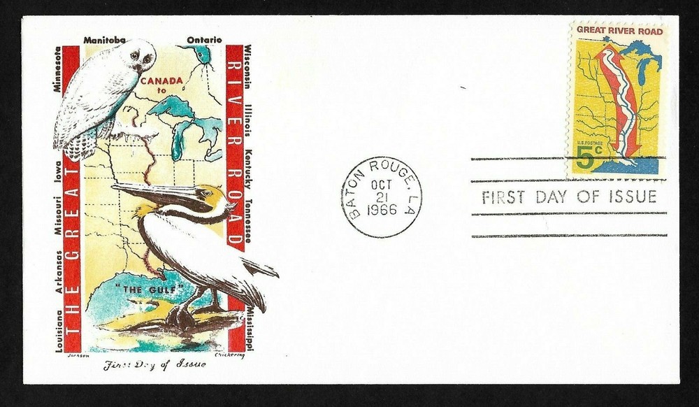 #1319 5c Great River Road - Chickering/Jackson FDC