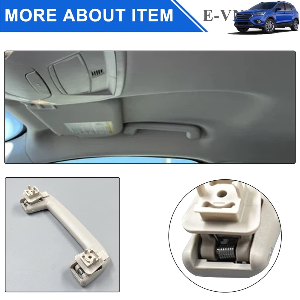 E-Vniko Front Roof Handle Pull Grab Compatible Handle, Silver