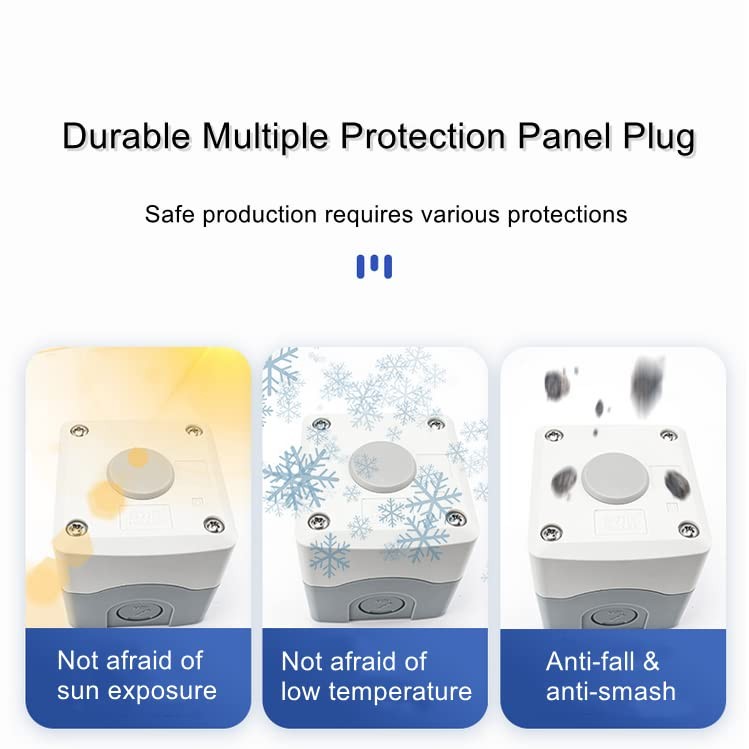 12pcs 30mm Plastic Push Button Switch Hole Panel Plug Gray