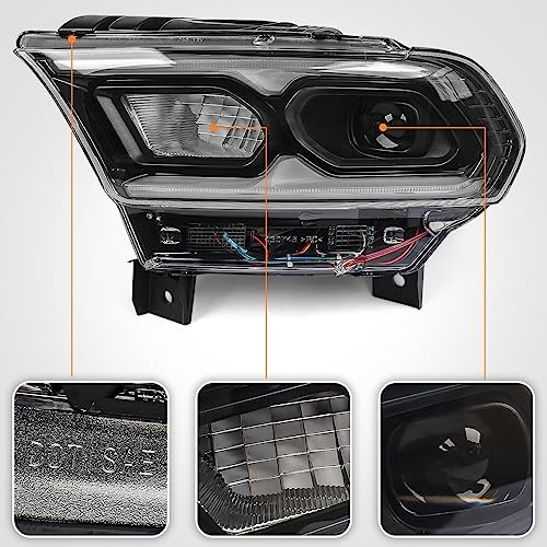 Full LED Headlight Assembly Compatible with Dodge Durango 2021 Left(Driver)