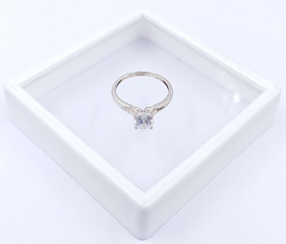 Weeding Gift White Zircon 7.20 Ct Oval Certified Solid Silver U.S Ring Gems NMK