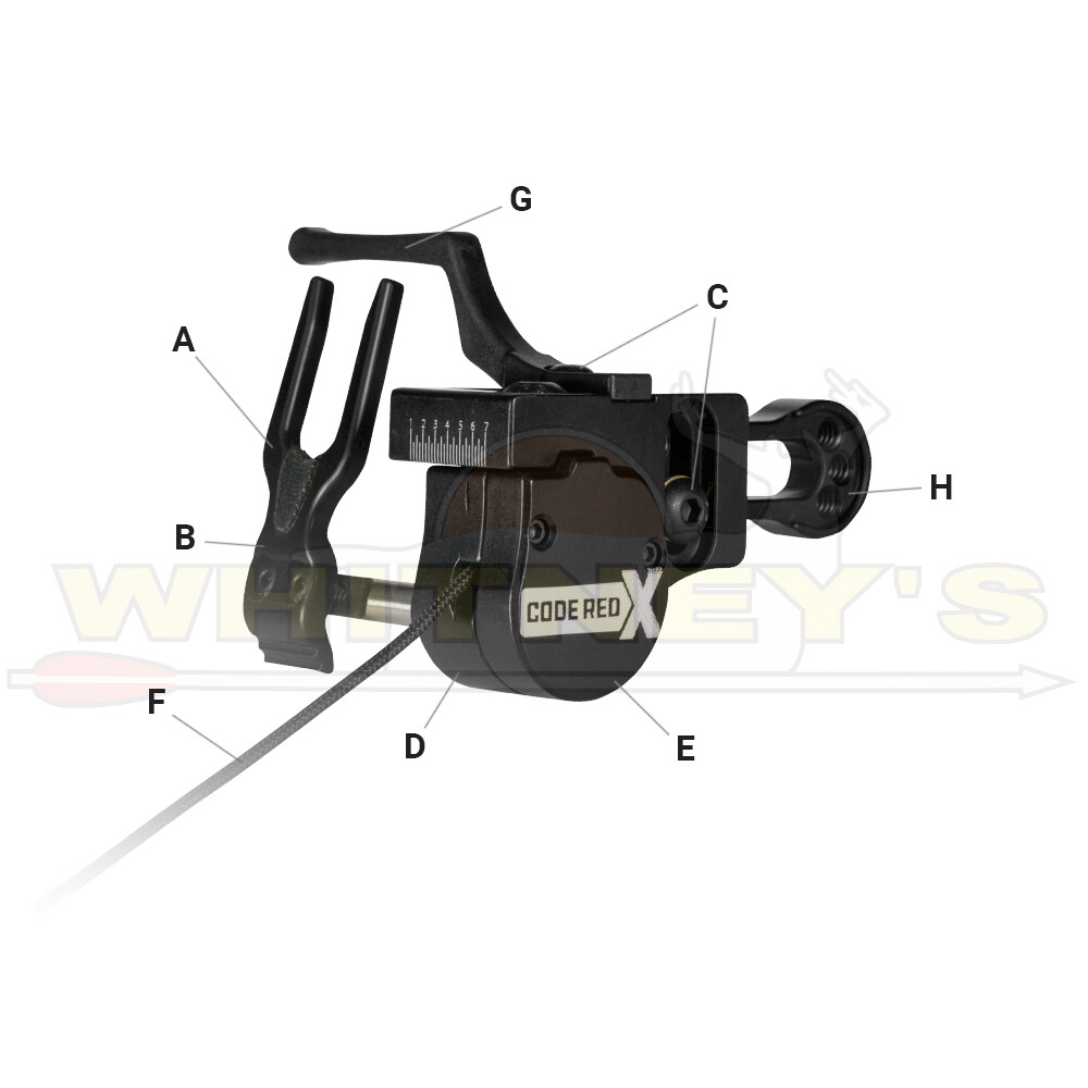 Ripcord- Code Red X Rest- Black -Left Hand-RCCRX-L