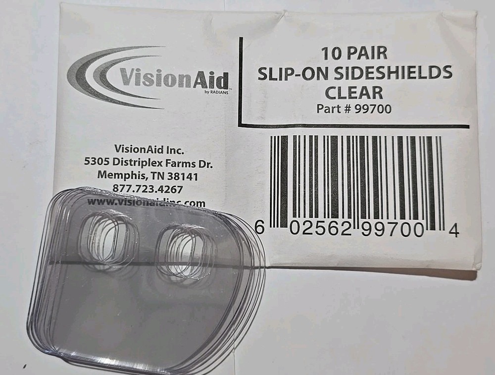 10 Pair Vison Aid Slip-On Clear Sideshields