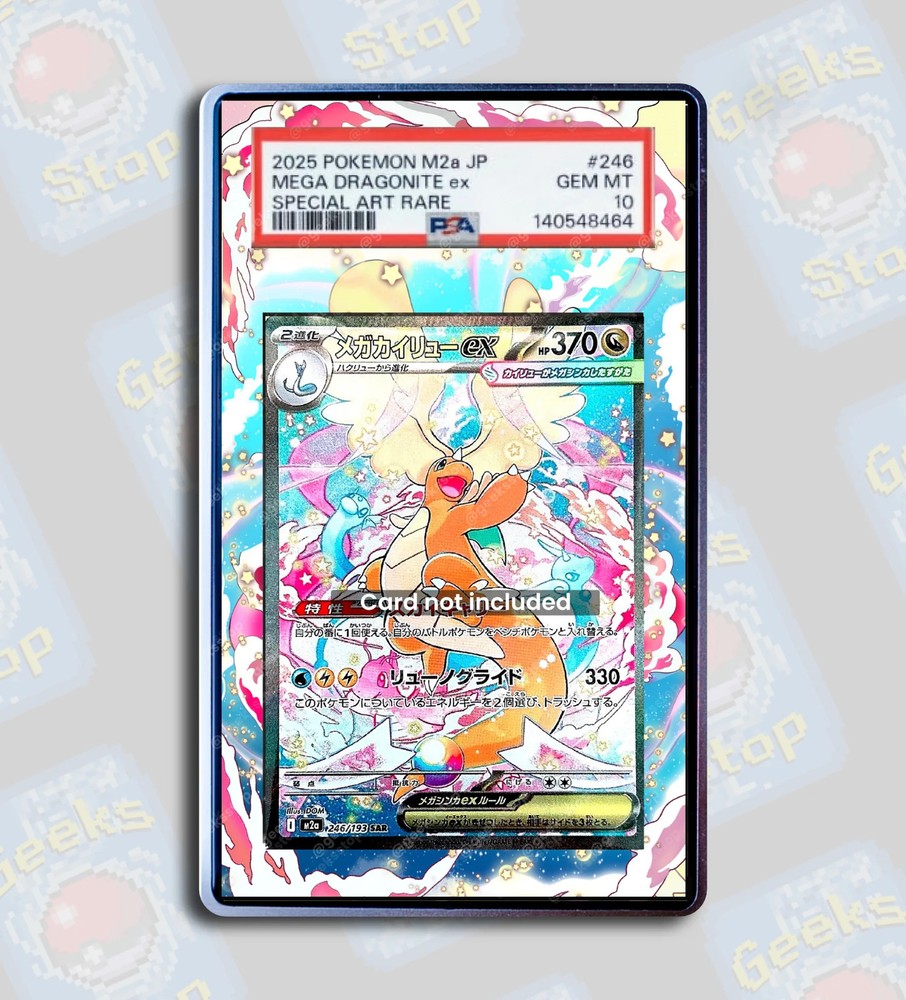 Mega Dragonite ex SAR PSA TAG Beckett | Extended Art Display Case for Graded Pok