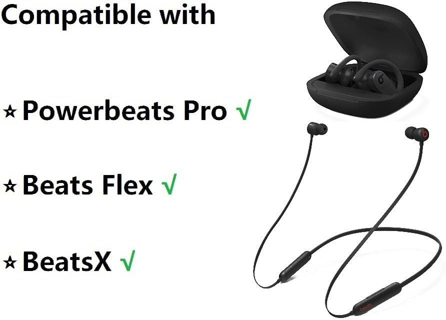 BLLQ Memory Foam Tip Compatible with Powerbeats Pro Small, Black