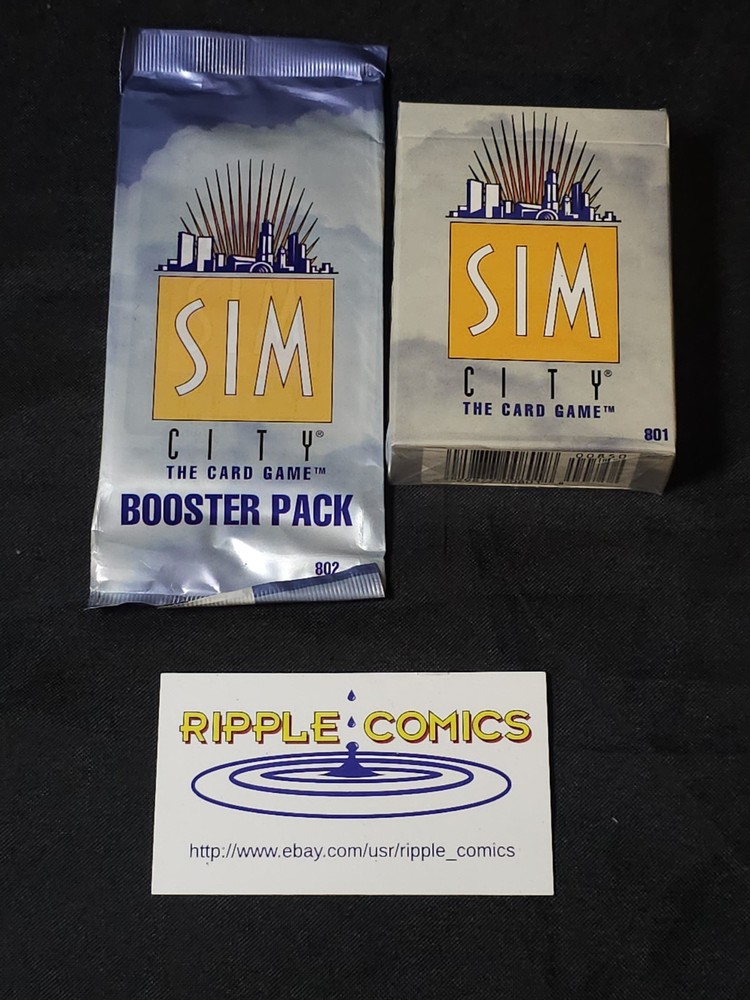 Sim City TCG Starter Deck And Booster Pack, 1x Ea