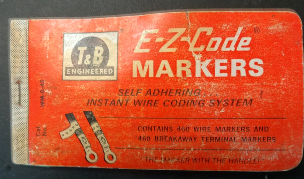 1940's-50's E-Z-Code Markers Book By T&B Engineered
