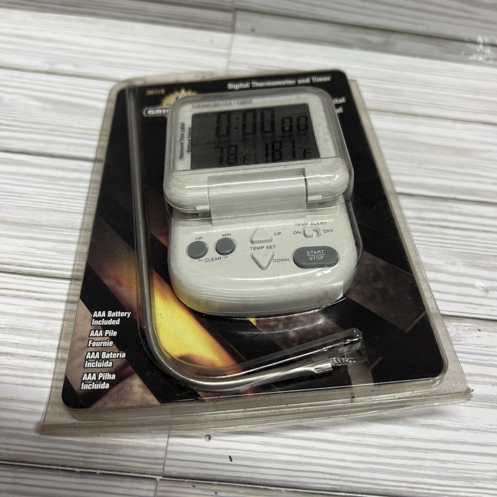 NEW ~ Grillmaster Sunbeam Digital Thermometer & Timer ~ 30119 ~ Grill