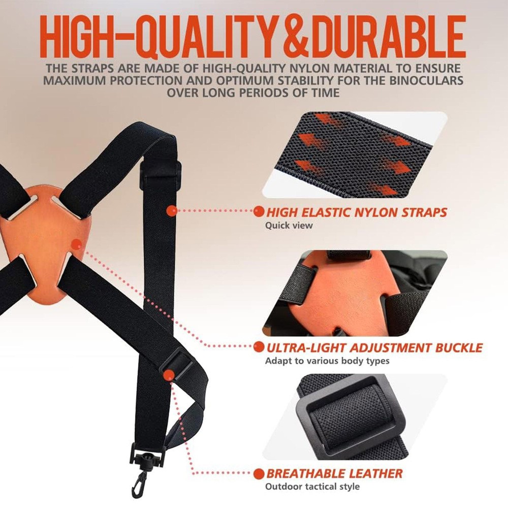 Optics Binocular Harness Strap Adjustable Stretchy,Camera Chest Harness