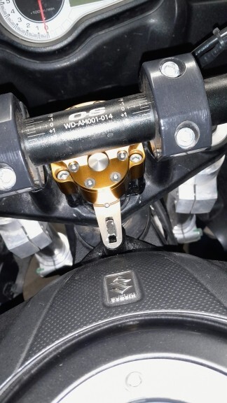 Gold Universal Adjustable Steering Damper Stabilizer Safety Control Off-Road
