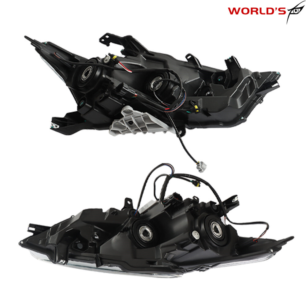 Headlights For 2016-2018 Nissan Maxima S SL SV Halogen w/ LED DRL Black RH+LH